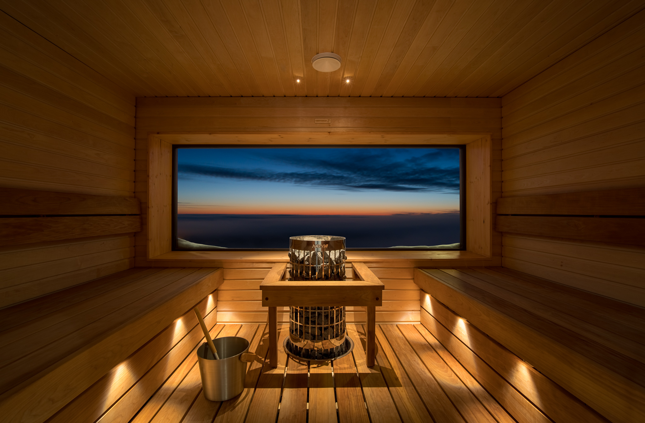 sauna with a view