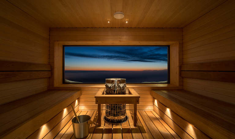 sauna with a view