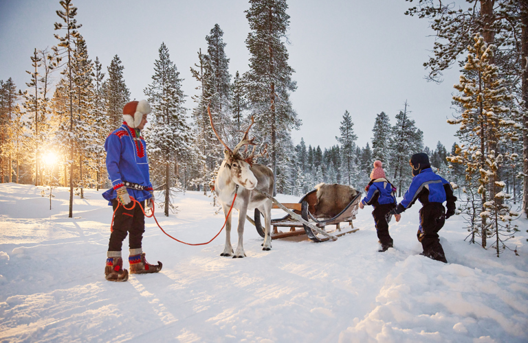 You'll fly into the heart of Lapland, then it's a short coach ride to Saariselkä - your wonderful winter wilderness. It's 200km above the Arctic Circle so it'll feel like you're on another planet - magical, snowy, mystical and surreal. This is the home of Santa, and you'll spot plenty of cheeky elves too. 

As you arrive you’ll fill up on an afternoon tea, plus we'll make sure you're all suited and booted in our complimentary thermal snowsuits. You’ll feel cosy and warm wherever you explore, now it’s time for an adventure.
